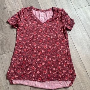 Red floral 24/7 tee